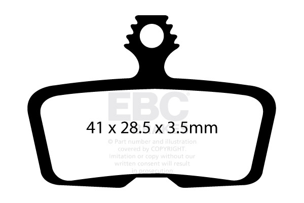 CFA616R - Klocki hamulcowe rowerowe (organiczne wyczynowe) EBC Brakes