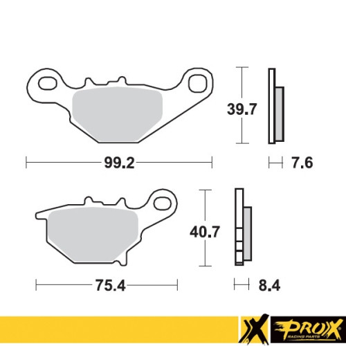 ProX Klocki Hamulcowe Tylne RM85 '05-20 (odpowiednik EBC FA401) - BOX 10 szt