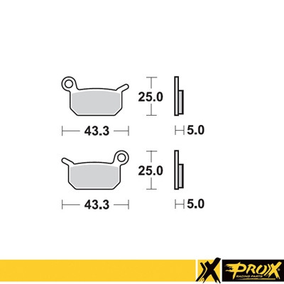 ProX Racing Parts ProX Klocki Hamulcowe Przednie KTM50SX Pro Senior '02-20 (odpowiednik EBC FA325R)