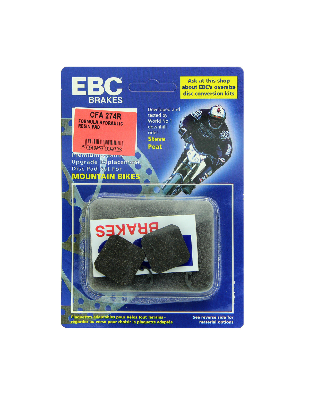 CFA274R - Klocki hamulcowe rowerowe (organiczne wyczynowe) EBC Brakes