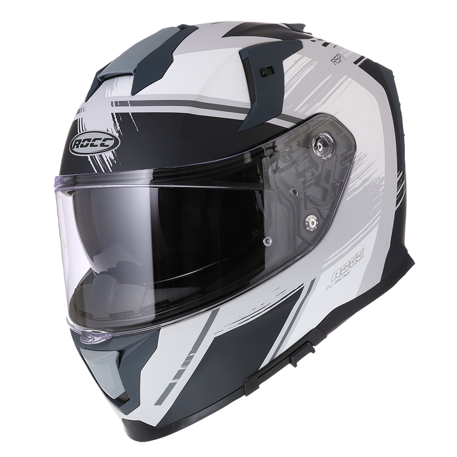 Kask motocyklowy ROCC 342 czarno-szary