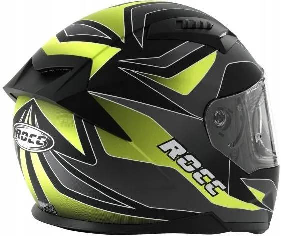 Kask motocyklowy ROCC 333 matowo-szary/neonowy