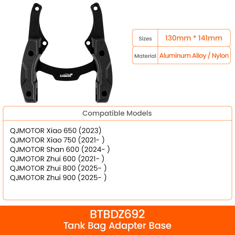 LOBOO Magnetyczny uchwyt, adapter do Tank Bag Easy, do QJMOTOR Xiao 650, Xiao 750, Shan 600, Zhui 600, Zhui 800, Zhui 900