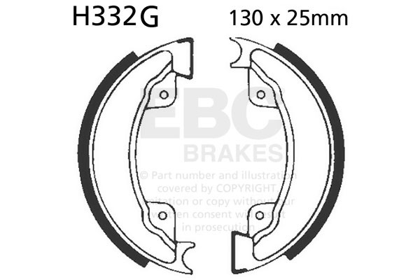 Szczęki hamulcowe nacinane EBC H332G (1 kpl.)