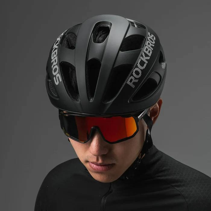 Kask rowerowy dla dorosłych (58-62 cm) czarny mat, ionic+ ROCKBROS 100049007