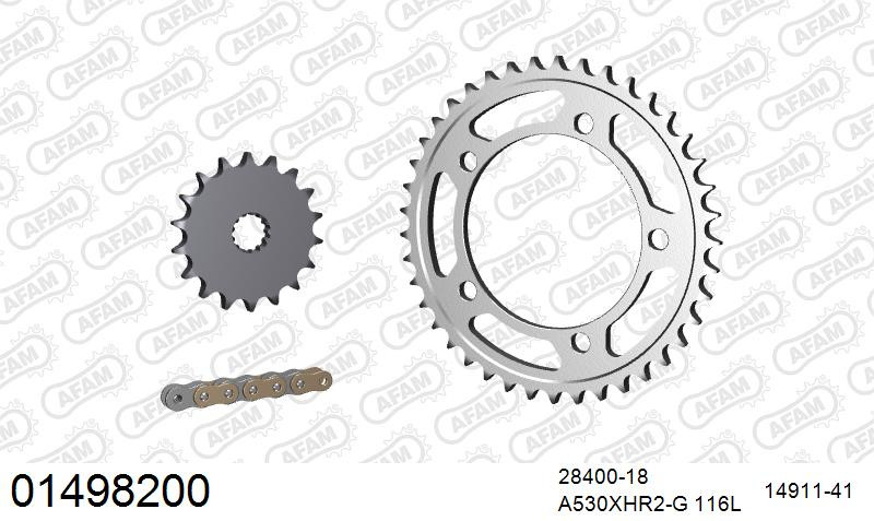 Zestaw napędowy AFAM do SUZUKI GSX 1400 K1,K2,K3,K4,K5,K6,K7