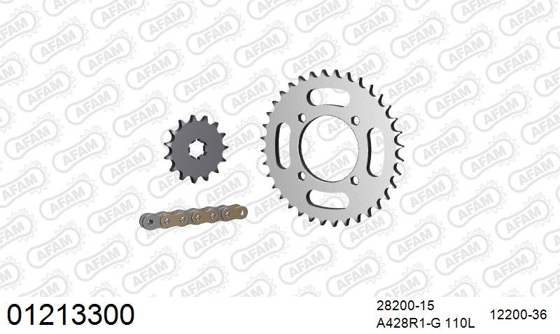 Zestaw napędowy AFAM do YAMAHA RD 125 T