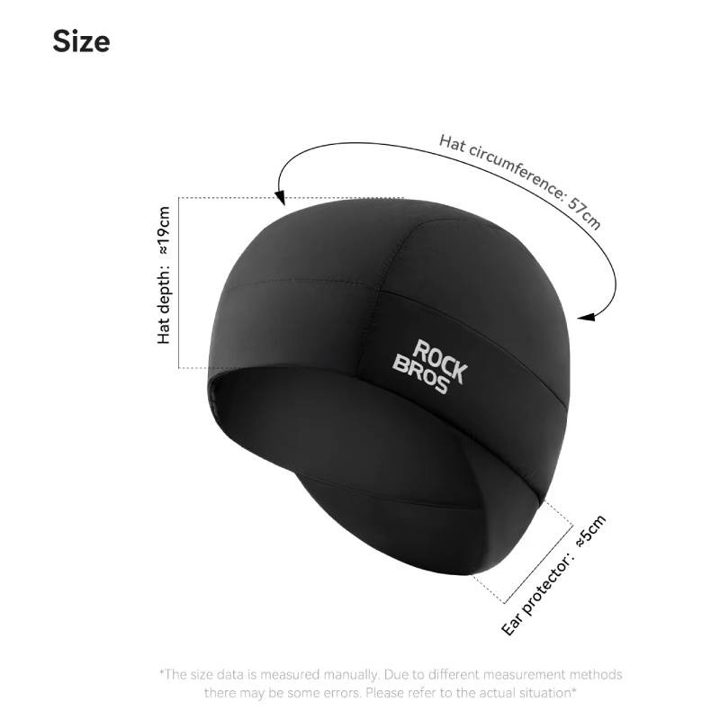 Czapka rowerowa do biegania sportowa pod kask ROCKBROS 18250006001 Termoaktywna