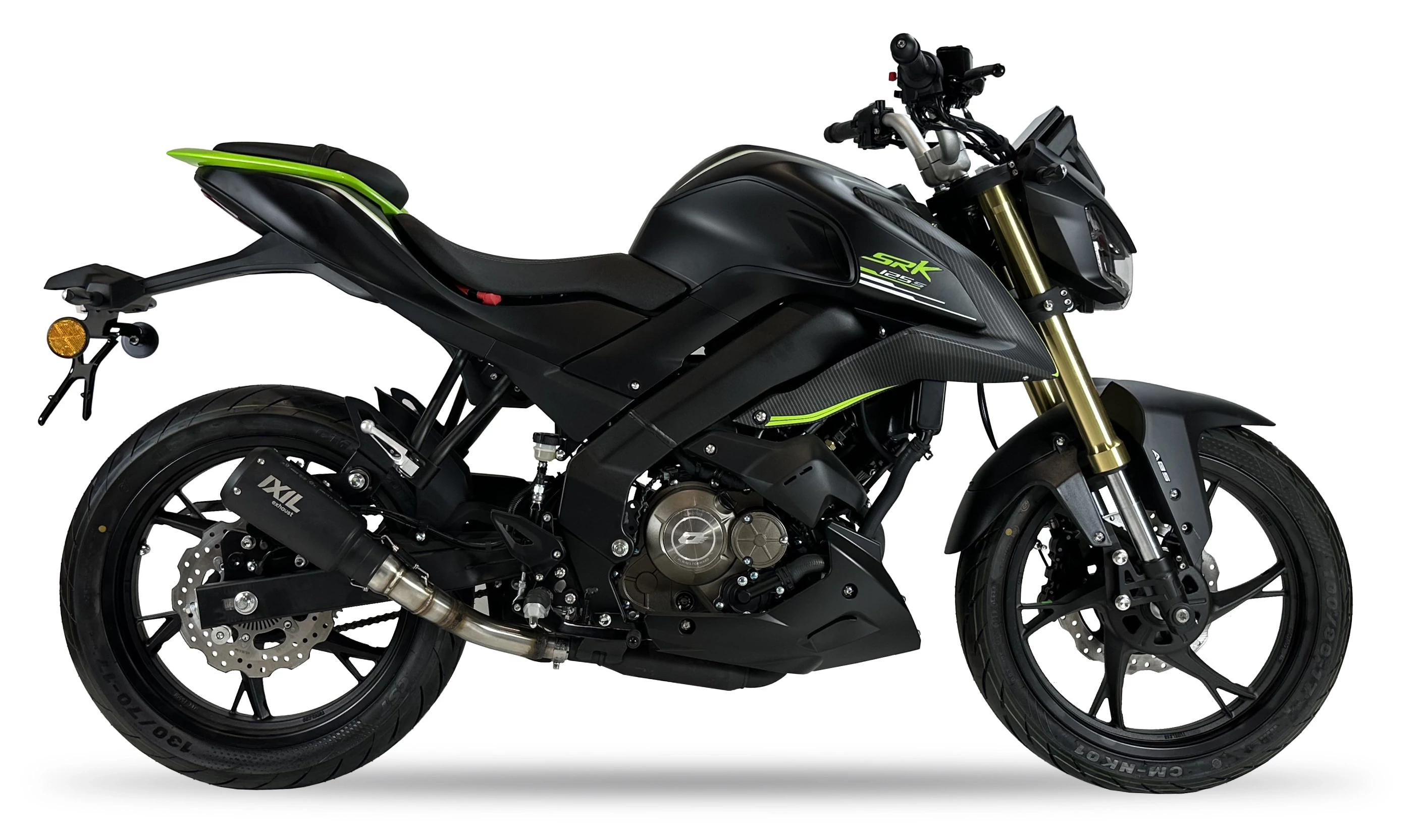 IXIL Tłumik QJ MOTOR SRK 125 S / R typ RB SLIP ON - RACE XTREM BLACK