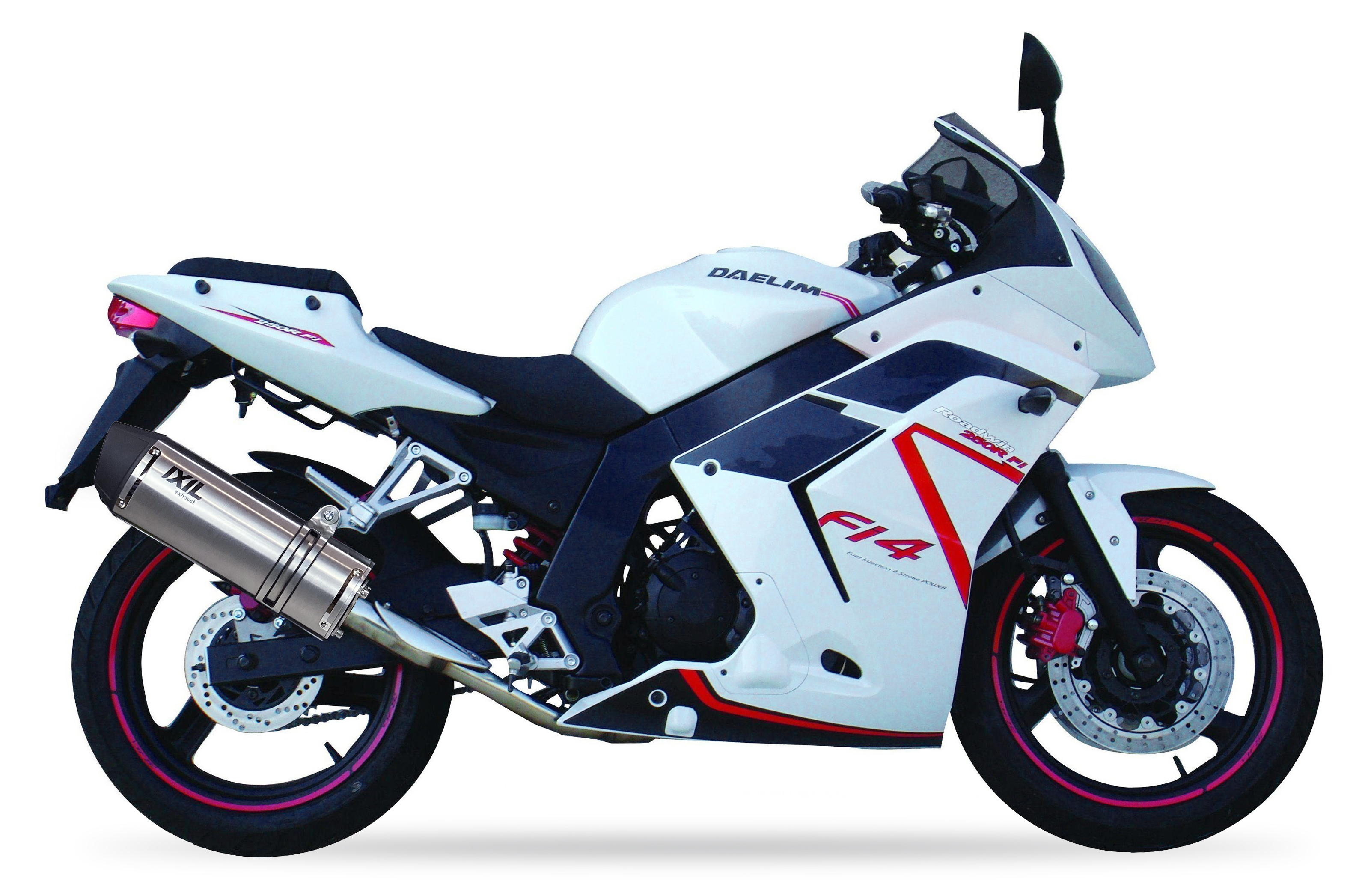 Tłumik IXIL DAELIM ROADWIN 125 (VJ125) typ SOVE (waga: 3000g, długość: 423 mm., materiał: Inox AISI304, kolor: Black painted) BO