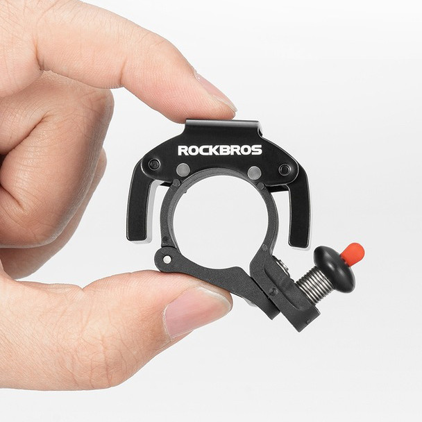 Dzwonek rowerowy do roweru ROCKBROS aluminiowy mocny na kierownicę 100dB czarny