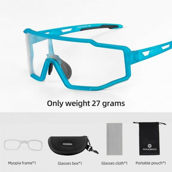 Okulary rowerowe / sportowe fotochrom ROCKBROS UV400 (SP225BL) niebieskie