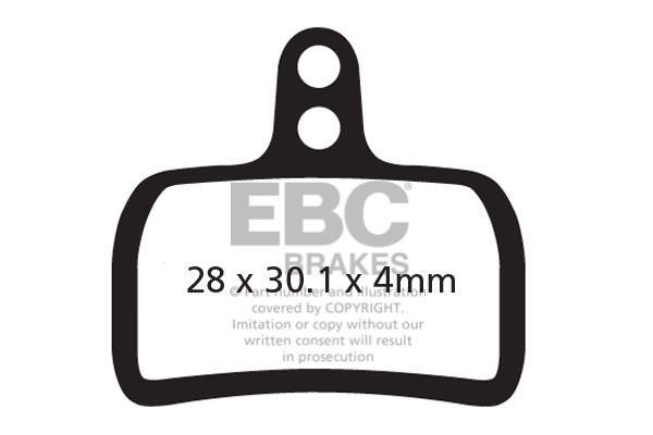 CFA386R - Klocki hamulcowe rowerowe (organiczne wyczynowe) EBC Brakes