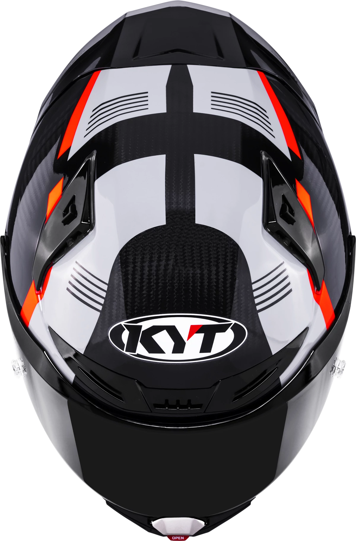 Kask motocyklowy KYT R1R CARBON ZONE CZERWONY E06