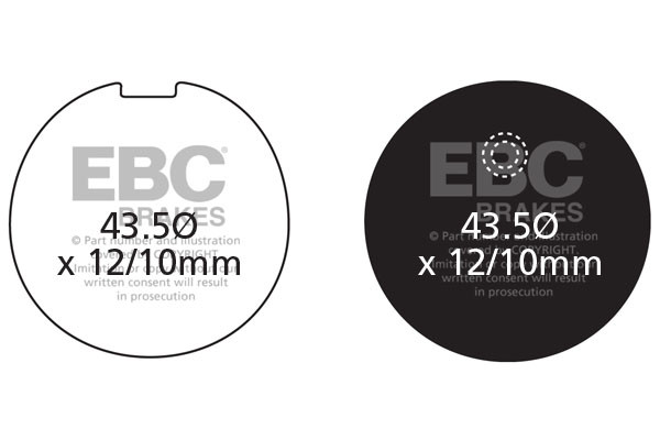 Klocki hamulcowe EBC FA039 (kpl. na 1 tarcze)