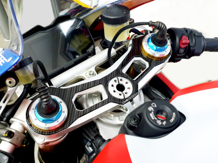ONEDESIGN Naklejka na półkę kierownicy Ducati Panigale V4R 1000 2019-2020 / V4 1100 2018-2023 - V4 S 1000 2018-2021 / V4 S 1100
