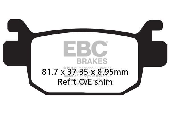 EBC Brakes Klocki hamulcowe EBC SFAC415 skuterowe karbonowe (kpl. na 1 tarcze)