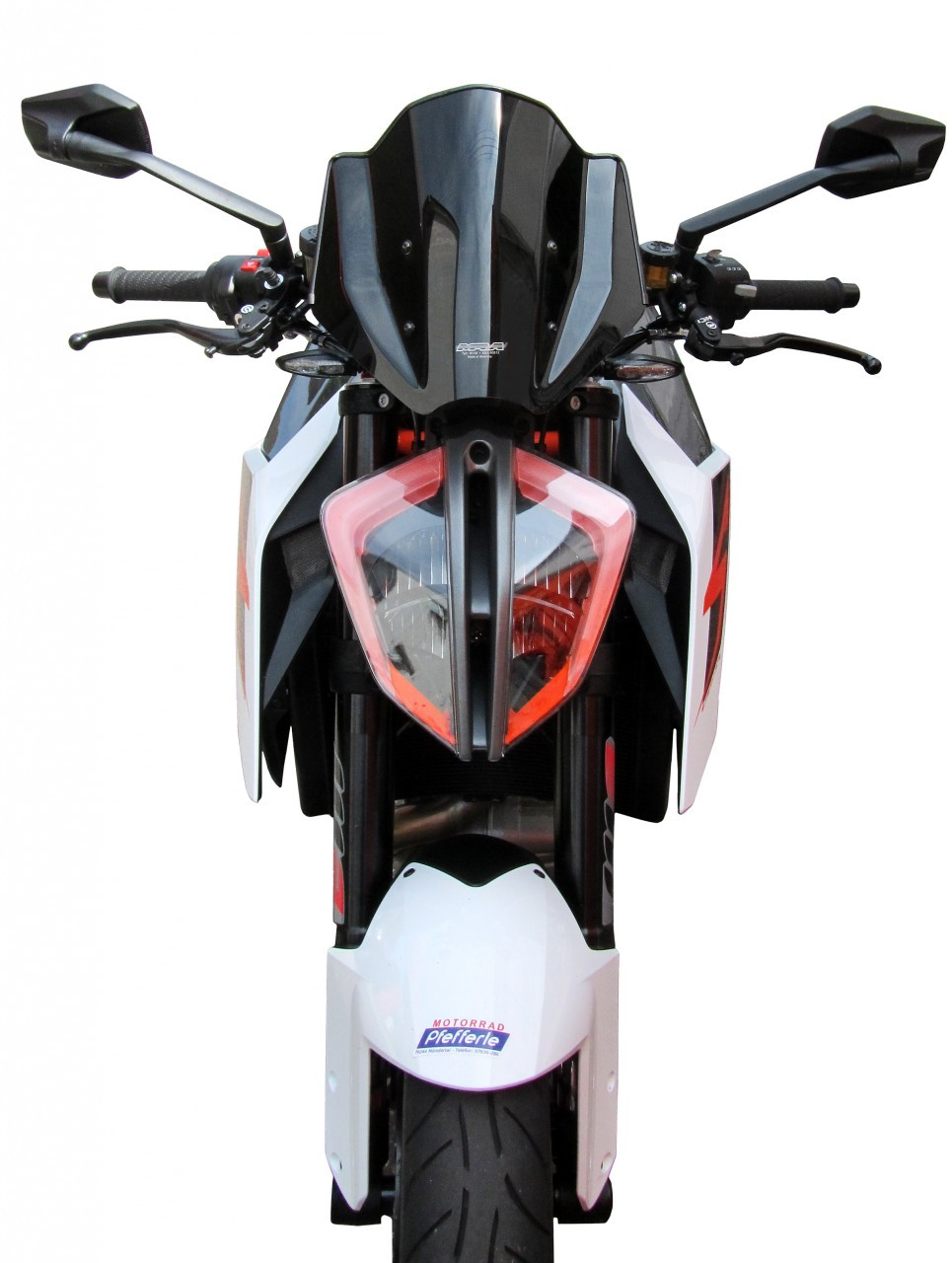 Szyba motocyklowa MRA KTM 1290 SUPER DUKE R KTM SUPERDUKE 2017-2019, forma NSPM, przyciemniana