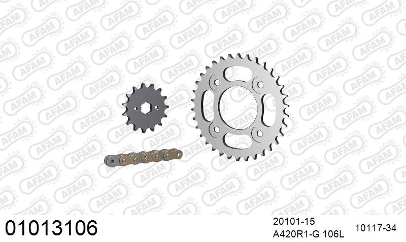 Zestaw napędowy AFAM do HONDA MSX 125 A Grom ABS H,J,K,L, MSX 125 Grom D,E,F,G,H
