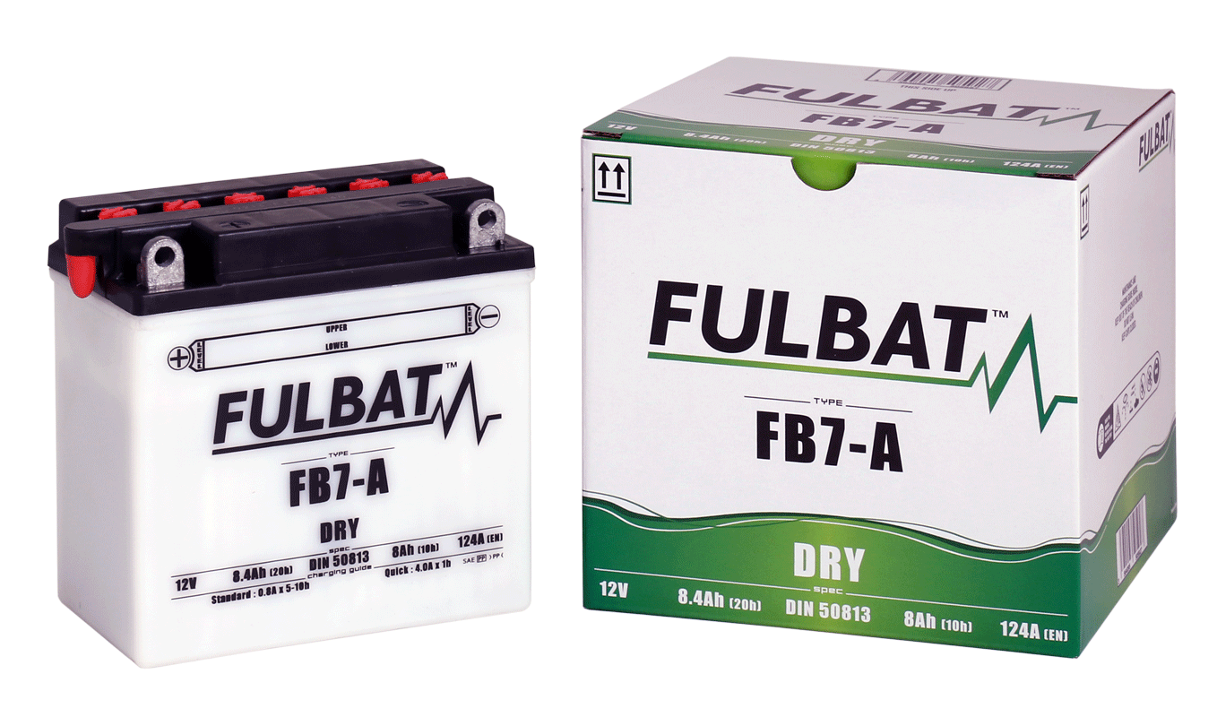 Akumulator FULBAT FUL DRY - FB7-A / YB7-A (suchy, obsługowy, kwas w zestawie)