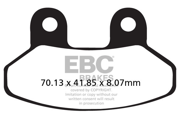Klocki hamulcowe EBC SFAC306 skuterowe karbonowe (kpl. na 1 tarcze)