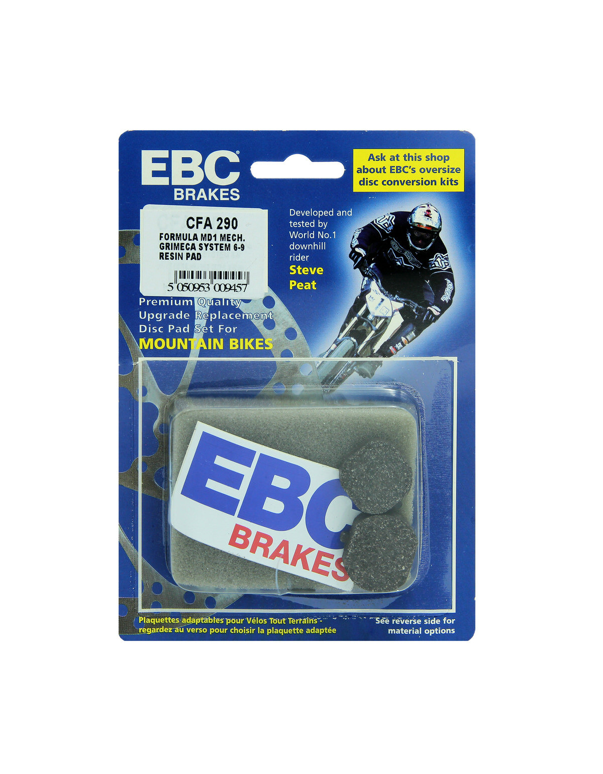 CFA290 - Klocki hamulcowe rowerowe (organiczne) EBC Brakes