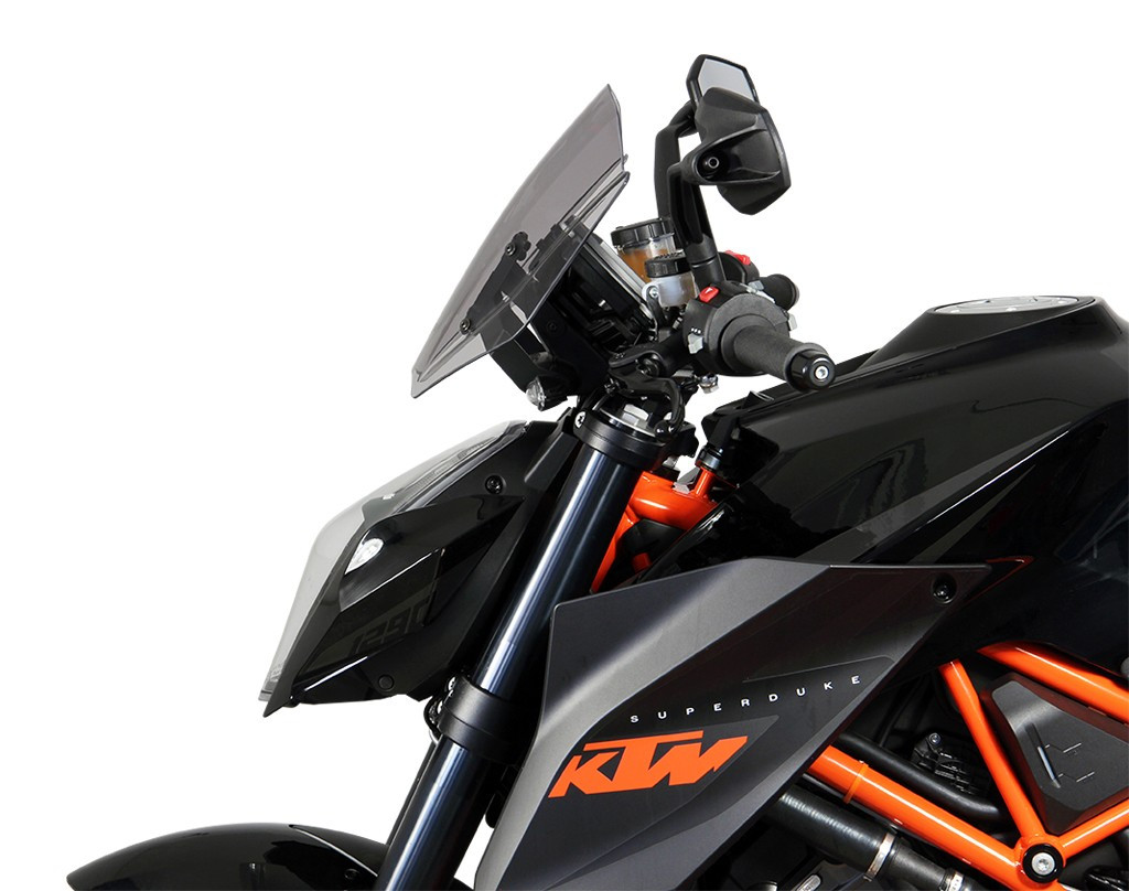 Szyba motocyklowa MRA KTM 1290 SUPER DUKE R 2013-2016, forma NRM, przyciemniana