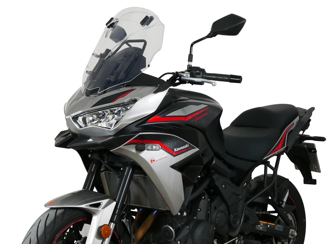 Szyba motocyklowa MRA KAWASAKI VERSYS 650 2022-, forma VTM, bezbarwna