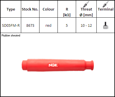 NGK Fajka Świecy SD05FMR (kod. 8673) YBX
