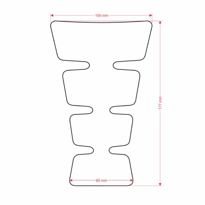 ONEDESIGN Tankpad universal złoty shape shiny srebrny