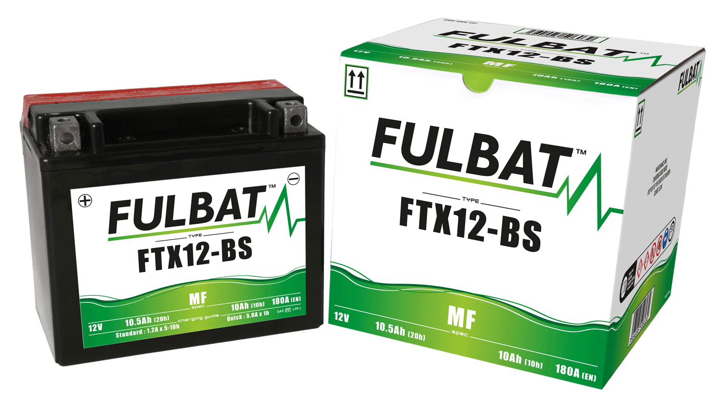 Akumulator FULBAT FUL MF - FTX12-BS / YTX12-BS (suchy, bezobsługowy, kwas w zestawie)