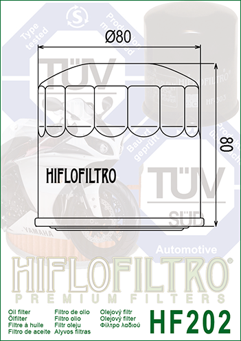 FILTR OLEJU HIFLO HF202 VT/VF/VN 750
