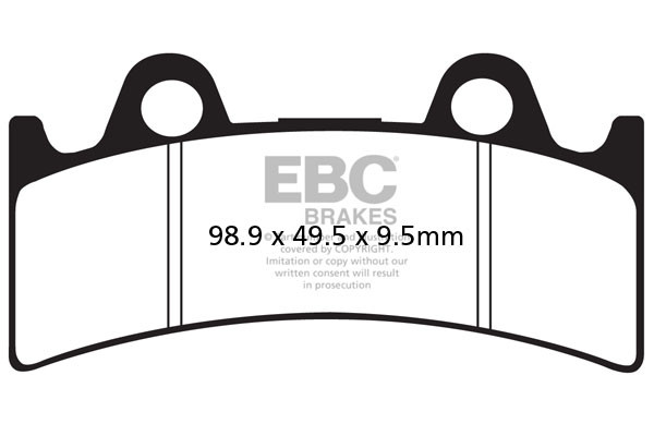 Klocki hamulcowe EBC FA190V V-PAD (kpl. na 1 tarcze)