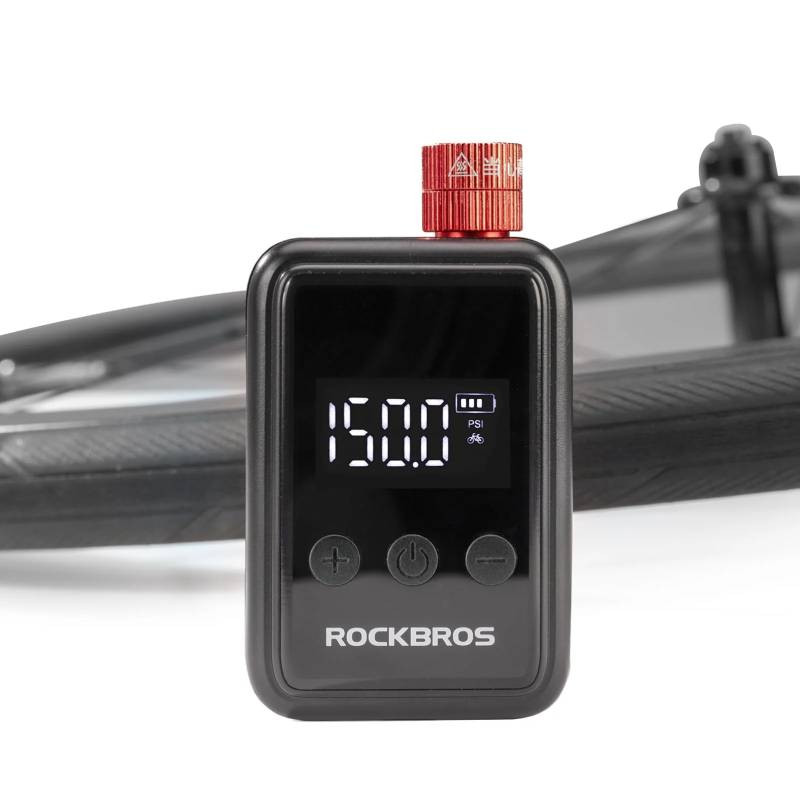 Pompka elektryczna do roweru, piłek, balonów z cyfrowym wyświetlaczem ROCKBROS (42720016001)