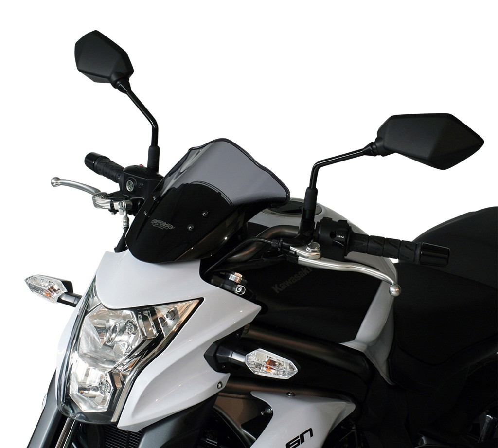Szyba motocyklowa MRA KAWASAKI ER 6 N ER650E 2012-, forma T, czarna
