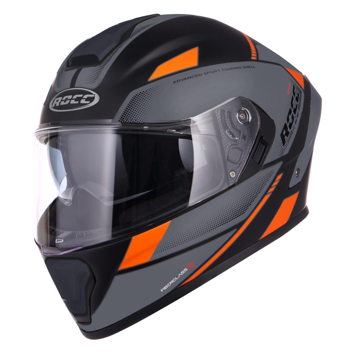 Kask motocyklowy ROCC 841 szaro-pomarańczowy