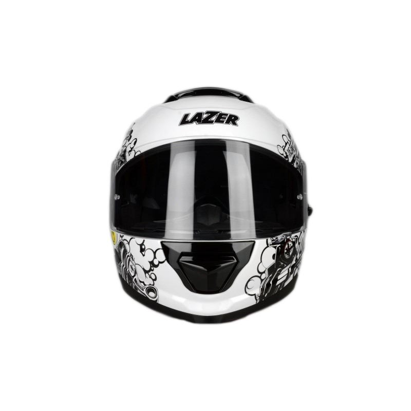 Kask Motocyklowy LAZER RAFALE EVO Stickerbomb (kol. Biały - Czarny - Srebrny - Czerwony)
