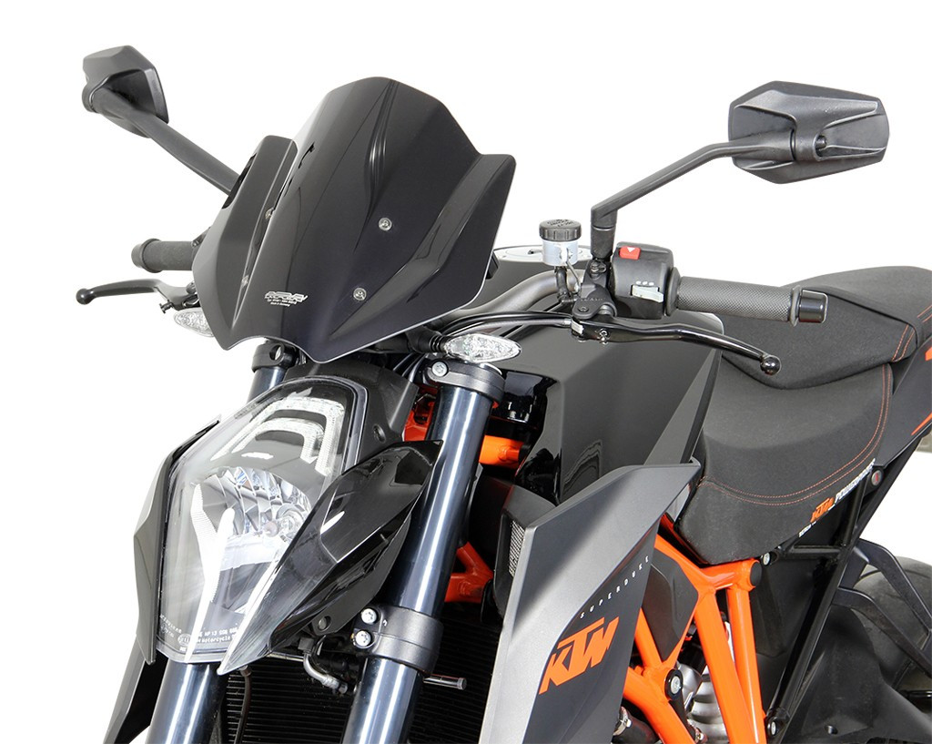 Szyba motocyklowa MRA KTM 1290 SUPER DUKE R 2013-2016, forma NRM, przyciemniana