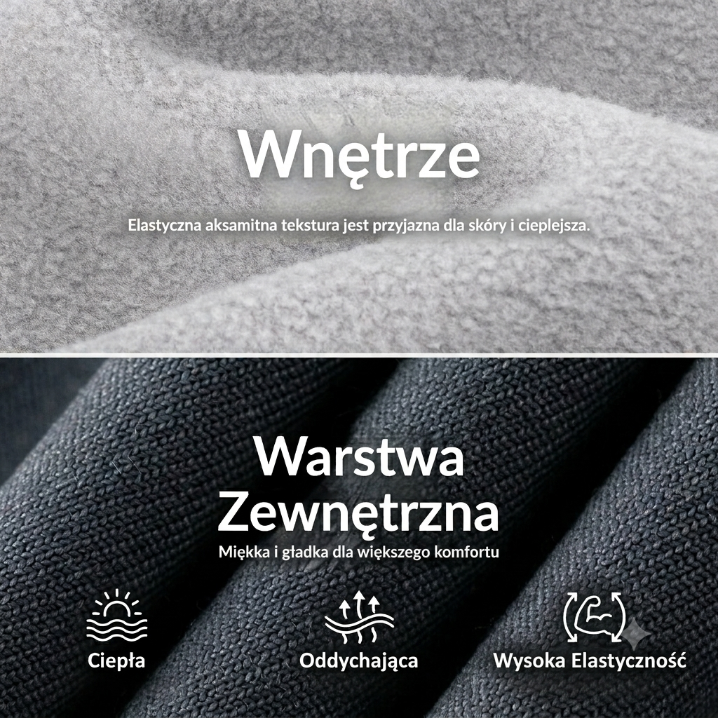 Kominiarka rowerowa, motocyklowa zimowa, komin, maska, ocieplana szara, z odsłanianymi ustami ROCKBROS