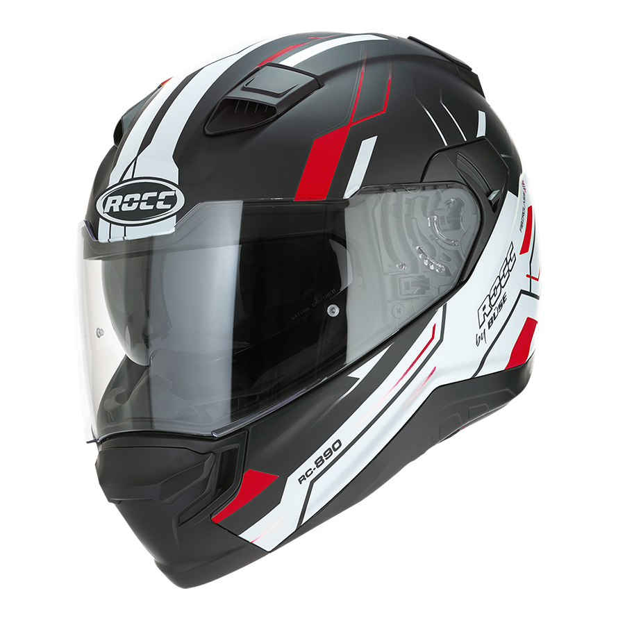 Kask motocyklowy ROCC 891 czarno-czerwony