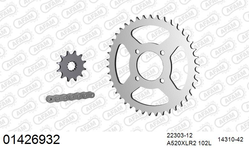 Zestaw napędowy AFAM do SUZUKI LT 250 R Quadracer F,G,H,J,K,L,M,N