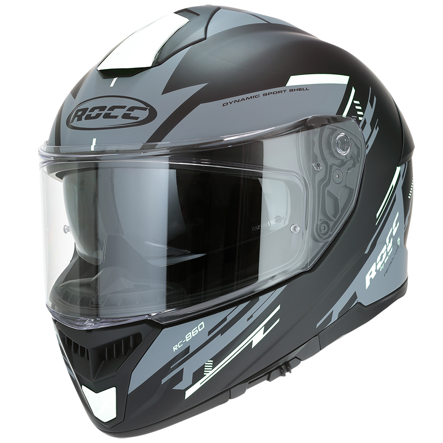 Kask motocyklowy ROCC 861 czarno-szary