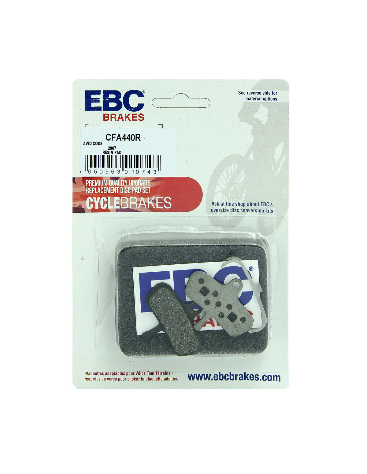 CFA440R - Klocki hamulcowe rowerowe (organiczne wyczynowe) EBC Brakes