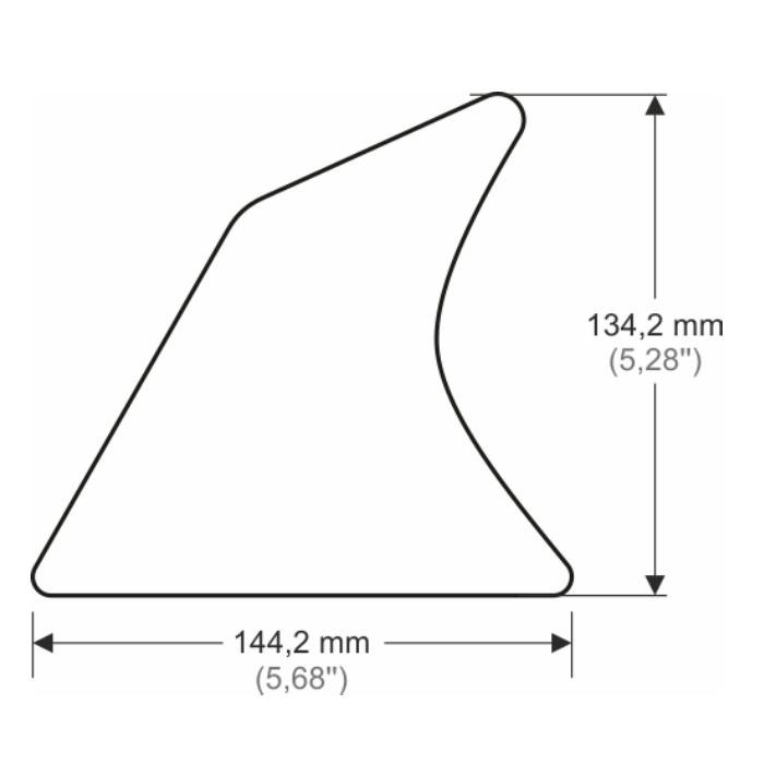 ONEDESIGN Grip Boczny HDR Uniwersalny 144,2x134,2mm transparentny