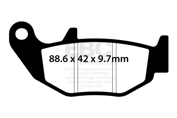 Klocki hamulcowe EBC SFA754 skuterowe (kpl. na 1 tarcze)