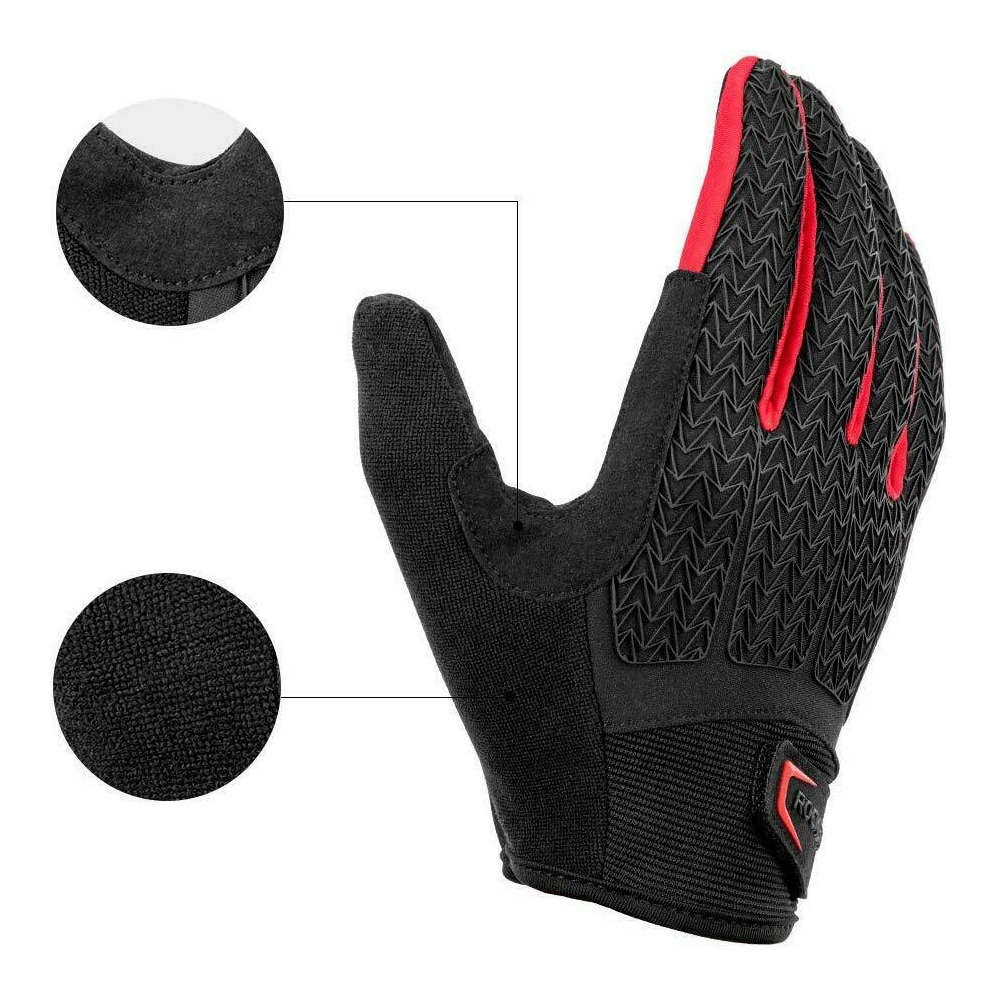 Rękawiczki rowerowe / sportowe ROCKBROS (S169-1BR) czarno - czerwone