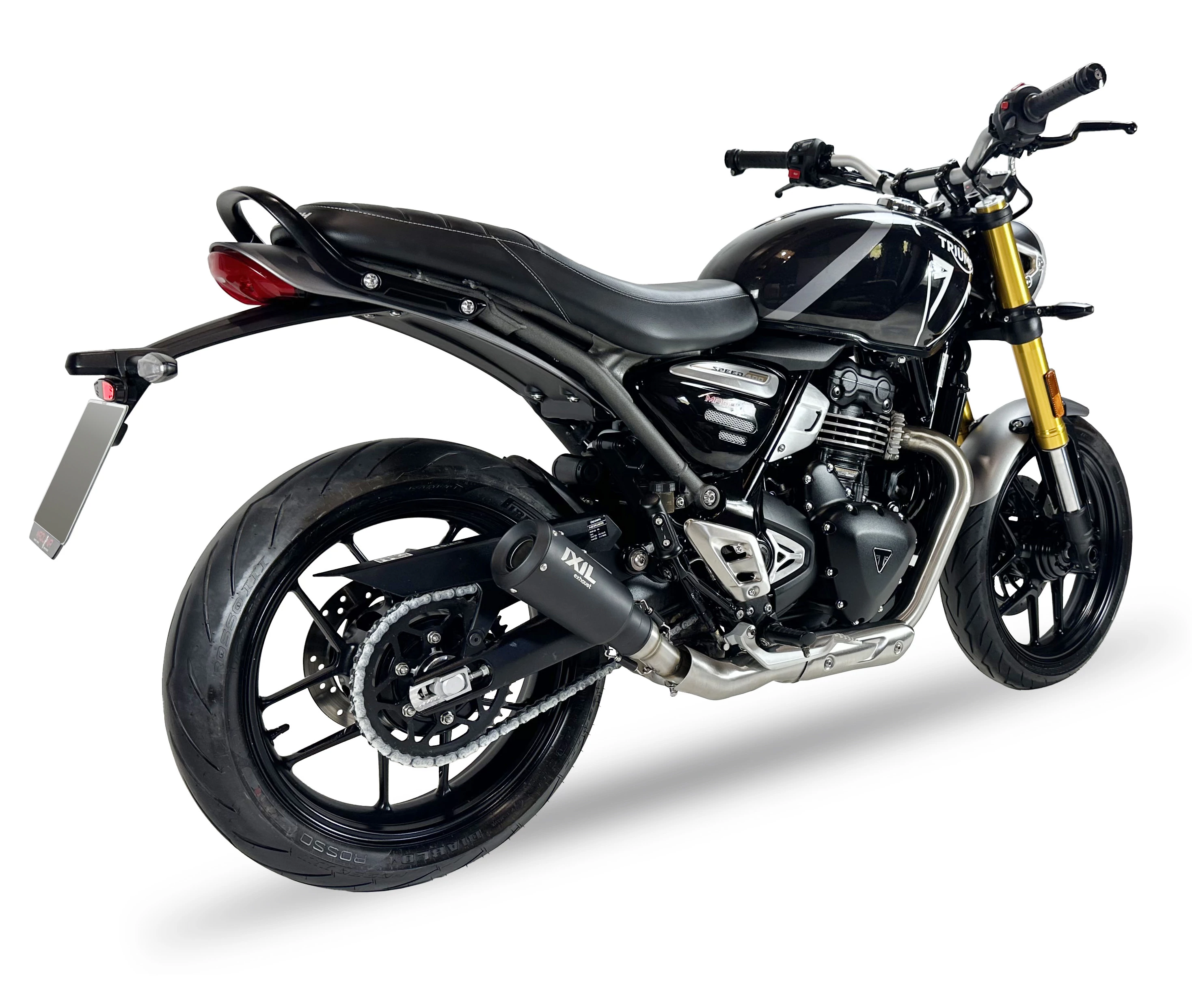 IXIL Tłumik TRIUMPH SPEED 400 / SCR 400 X / SCR 400 XC (T010 / T0B0) typ RB SLIP ON - RACE XTREM BLACK (Homologacja)