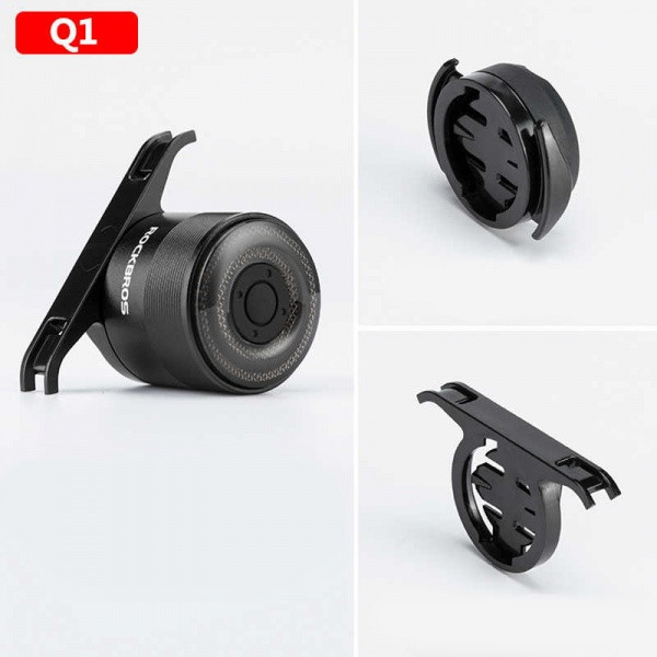 Lampka rowerowa tylna Rockbros Q1 LED USB Kolory RGB na siodło i sztycę