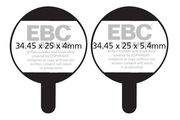 CFA378 - Klocki hamulcowe rowerowe (organiczne) EBC Brakes