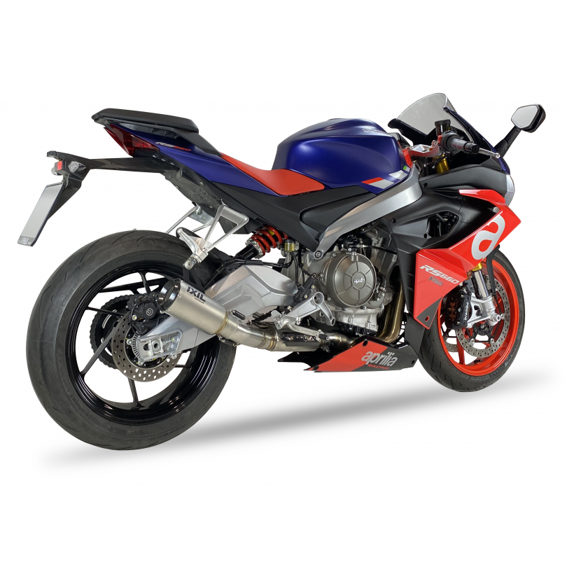 Tłumik IXIL APRILIA TUONO 660 21-23 (KV KS) typ RC (waga: 800g, długość: 230 mm., materiał: Inox AISI304, kolor: Bright resin) F